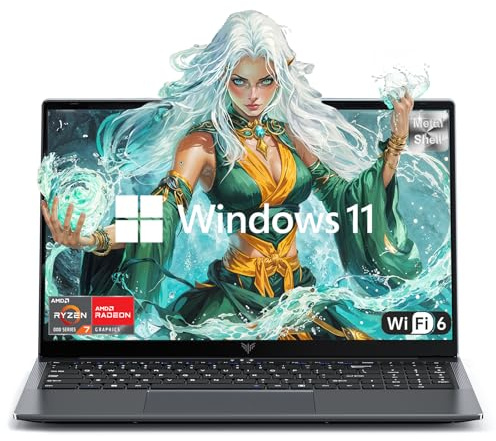 KAIGERR Laptop, Laptop Computer, AMD Ryzen 7 5700U(8C/16T, Up to 4.3GHz), 16GB RAM 512GB NVMe SSD, 15.6-in IPS Windows Laptop, WiFi 6, Numeric Keypad, HDMI Type-C USB3.2 Home Laptops Office Laptops