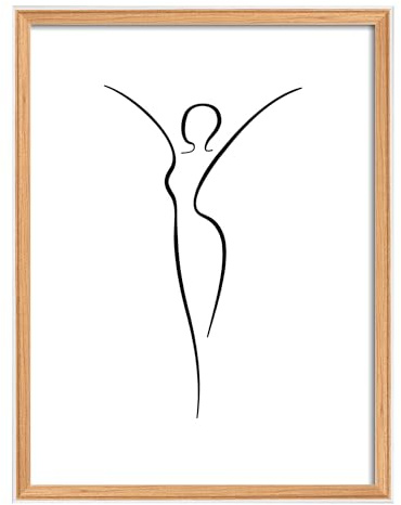 walther design Bilderrahmen Silhouette Holzrahmen, 40x50 cm, buche, NW050P