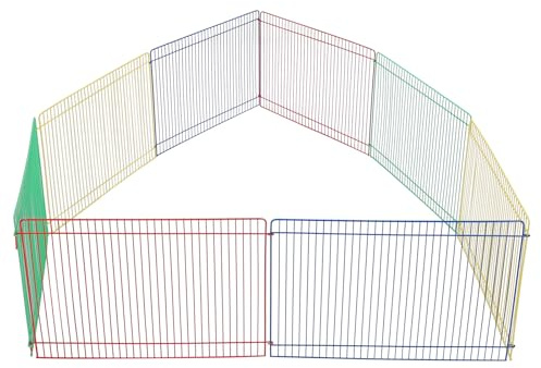MOTHNUR 8 Stück Kleintier Laufgehege aus Eisendraht Hamster und Kaninchen Auslaufzaun 35X23cm Spielgehege für Meerschweinchen und Ratten