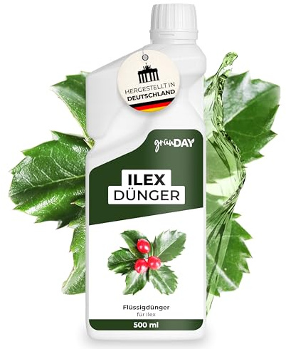 Ilex-Dünger 500 ml – Flüssiger mineralischer NPK Dünger mit Spurennährstoffen für Stechpalmen – Für Blattentwicklung & gleichmäßigen Austrieb – Konzentrat für ca. 100 L Gießwasser