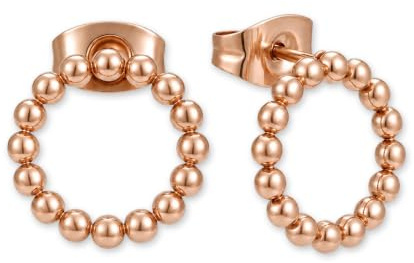Orecchini a Lobo da Donna - Orecchini Rotondi in Acciaio Chirurgico (12 mm) in Oro 18K, Oro Rosa o Argento - Impermeabili, Ipoallergenici & Con Confezione Regalo Inclusa