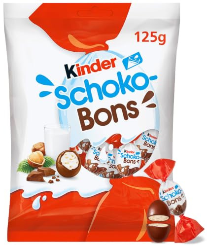 Kinder Schoko-Bons – Cremige kinder Schoko-Bons mit Milchcreme und zarter Vollmilchschokolade – 125 g