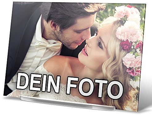 PhotoFancy® - Acryl Glas mit Foto bedrucken - Acrylglas personalisieren - Foto-Aufsteller mit eigenem Motiv selbst gestalten (29,7 x 21 cm)