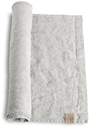 Lovely Linen RL0195SL Lovely Tischläufer Leinen Light Grey 47 x 150 cm (1 Stück)