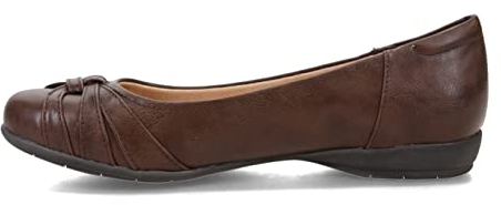 Naturalizer Women's Gift Skimmers Ballet Flat, Dark Brown, 6.5 UK