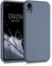 kwmobile Custodia Compatibile con Apple iPhone XR Cover - Back Case per Smartphone in Silicone TPU - Protezione Gommata - grigio blu