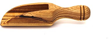Mitienda - Pala de sal hecha con amor de madera de olivo, hecha a mano, utensilios de cocina, para medir, cuchara de sal, pala pequeña, también para azúcar, pala de llenado (grande)