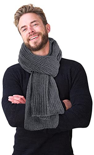 Schal Herren Winter Winterschal Strickschal Unisex Warmer Pure Farbe Schals Damen Winter Schal