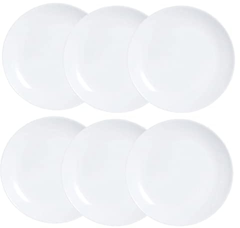 Luminarc Diwali Dessertteller, Opal, 19 cm, Weiß, 6 Stück