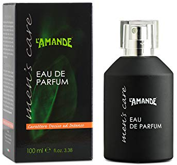 L'AMANDE - Frischer und würziger Herrenduft mit Noten von Weihrauch, Rose und Vanille, Herrenduft, zart zu den Düften von Zimt und Ingwer, Eau de Parfum mit holzigen und fruchtigen Duftnoten - Men's