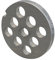 Wolfcut Inox Fleischwolfscheibe Gr. 5-10,0 mm Bohrungen – passend für alle gängigen Fleischwölfe Größe 5 – z.B.: Bosch MUM4/MUM5 - Alexanderwerk Größe 5 – Jupiter Größe 5 und viele mehr.