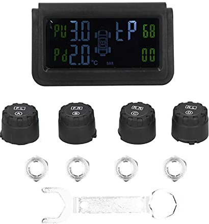 Autoreifendruckkontrollsystem Solar Power Reifendruckkontrollsystem Display Sound Warning TPMS mit 4 Sensoren,Sonstige Lieferungen