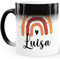 SpecialMe® Kindertasse Zaubertasse Regenbogen personalisierte Namenstasse aus Keramik für Kinder Jungen Mädchen Jungs schwarz-rot Magic-Tasse