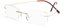 Randlos Lesebrille super Light Titan Lesehilfe für Damen und Herren (Gold, +2.50)