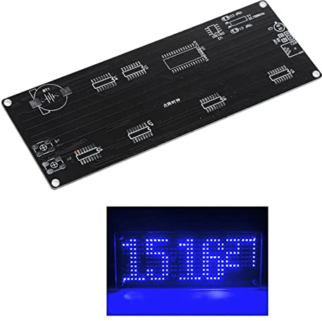 Goshyda DIY-Digital-LED-Uhr-Kit, 5-V-Patch-Digital-Gitter, Elektronische Acrylschale, DIY-Wecker-Löt-Übungs-Kit, für Studenten und Heimwerker
