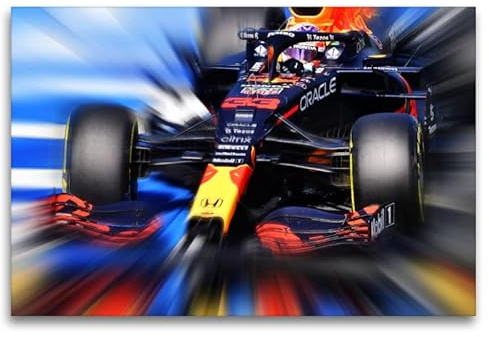 Premium Textil-Leinwand 120 x 80 cm Querformat Premium Textil-Leinwand 120 cm x 80 cm quer Max Verstappen | Wandbild, HD-Bild auf Keilrahmen, Wanddekoration, Kunstdruck von Jean-Louis Glineur