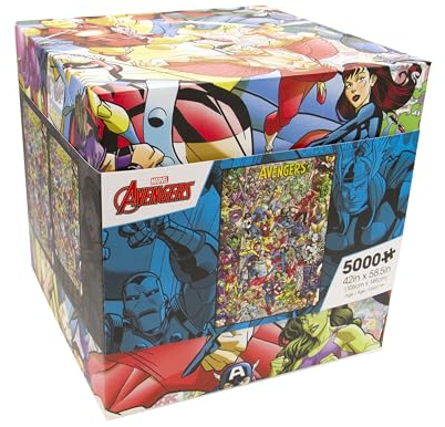 AQUARIUS Avengers 60th Anniversary 5000 Teile Puzzle (5000 Teile Puzzle) – blendfrei – präzise Passform – Offiziell lizenzierte Marvel-Merchandise-Artikel und Sammlerstücke – 140 x 107 cm