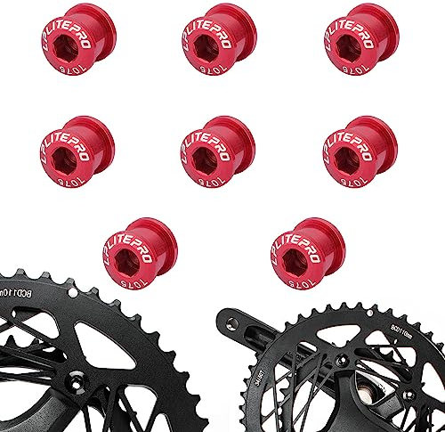 LONGHAO 8 Pcs Tornillos Para Plato De Bicicleta,Tornillos De Manivela Para Bicicletas,Bicicleta Plato De Bielas,Juego De Bielas Para Bicicleta De MontañA,Para Bicicleta De Carretera De MontañA