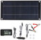 HERCHR Panel Solar De 600 W, Kit De Cargador De Batería De Panel Solar Controlador De Carga De 100 A Kit De Panel Solar con Cable De Extensión Clip De Batería
