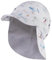 Sterntaler Schirmmütze mit Nackenschutz Maritim für Jungen - Kinder Mütze mit UV -Schutz 30 - Schirmmütze Kinder mit Druckmuster - Sonnenkappe aus Baumwolle - weiß, 51