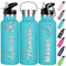 Botellas de agua personalizadas con pajita 350ml 750ml Nombre grabado Logotipo Botella isotérmica Botellas de agua de acero inoxidable personalizadas Regalo para la escuela Deportes Oficina Aire libre
