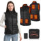 Amiable Veste Chauffante Femme avec Batterie, 8 Zones de Chauffage, 5 Températures pour Randonnée Ski Camping - XXL