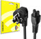 Actecom Cable de alimentación con 3 Clavijas para Ordenador portátil, Cable alimentación Hoja de trébol Enchufe para Argentina y Australia