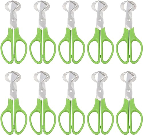 LATRAT Lot de 10 coupe-œufs de caille et de pigeon, outil de découpe pour œufs de caille et œufs de caille pour la maison, la cuisine, le restaurant