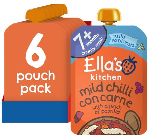 Ella's Kitchen Chilli Con Carne Baby Food Pouch 7+ Months 130g (Pack of 6)