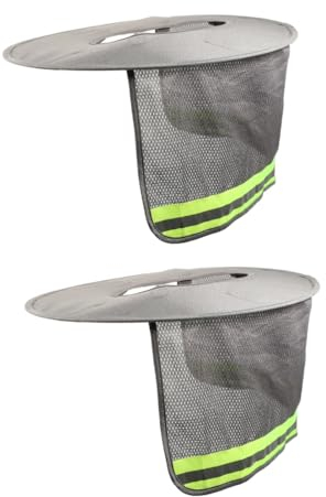 2st Reflektierender Hutbezug Schutzhelm Schatten Voll Nackenschirm Schutzhelme Schutzhelm Sonne Helmrand Schutzhelm Mit Voller Krempe Sonnenschutz Polyester Zubehör Mann