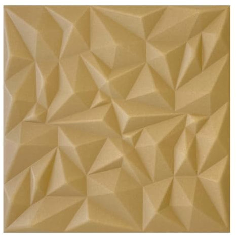I K H E MALARKA Lot de 24 panneaux 3D, panneaux en polystyrène, panneaux de plafond, panneaux muraux 3D, décorations, plafonds, revêtement mural miroir, 3mm d'épaisseur, 50x50cm/6 m² (beige 02)