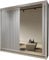 SLIDING WARDROBE 4U Burg Modern Free Standing Stylish Sliding Mirror Door Wardrobe and 3 Sizes (White, 150cm)