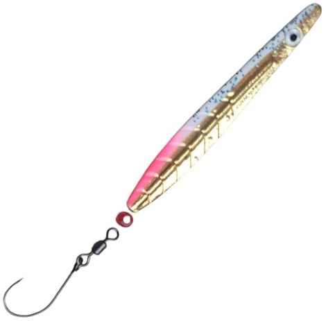 Troutwerk ParaLAXX 5g 6,5cm Inlineblinker - Blinker, Forellenköder, Forellenblinker, Inliner, Inlineköder, Angelköder, Kunstköder, Troutwerk Farbe:goldfarben/pink/weiß/Schwarze Rückseite
