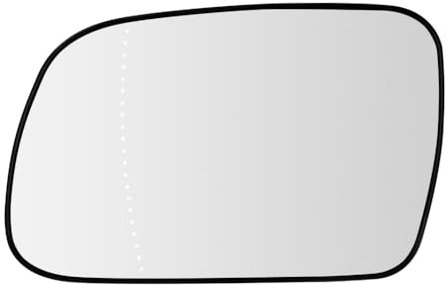 SENZEAL Cristal de Espejo Izquierdo Lado del Conductor Calefactado con Placa de Soporte para Peugeot 307 2001-2008 407 2004-2009 (Izquierda)