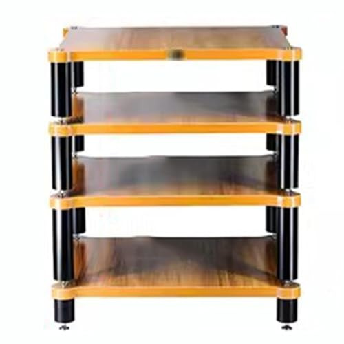 4-Tiers HiFi Rack Av Shelf Hifi Solid Wood Audio Rack Lautsprecher Verstärker Schrankausrüstung Schranklautsprecher Rack Audio Videokomponenten Verstärker Rack