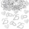 BETESSIN Streudeko Silberhochzeit Glitzer - 100 Stück Silber Hochzeit Konfetti mit 25, Ringe, Herz Motiven - Silberhochzeit Tischdeko für das 25. Jubiläum, 25. Hochzeitstag uvm.