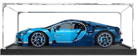 Acryl-Vitrine, staubdichte Vitrine für LEGO 42083 Bugatti Veyron Chiron Modell, LEGO Modellautovitrinen (gebürstet, 2 mm)