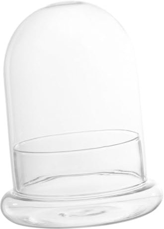 ibasenice Terrarium Écologique en Verre Transparent pour Bureau Et Décoration Intérieure, Grosse Cloche D'exposition avec Petit Trou, Micro-Paysage DIY, Matériau Léger Et Résistant