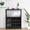 Garvee Weinschrank Weinregal Industrial Barschrank mit Verstellbarem Weinregal und Glashalter Getränkeaufbewahrung Weinbarschrank für Küche Esszimmer Wohnzimmer 70x35x92cm Schwarz