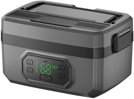 Wireless Electric Lunch Box, 1.6L Rechargeable Heated Lunch Box, Quick Heating 50W, Insulated for Work, Office, Camping and Travel