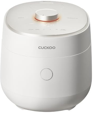 CUCKOO Twin Pressure Rice Cooker 6-Cup Uncooked / 12-Cup Cooked with Induction Heating Technology, Silent Pressure System, Open Cooking Mode, Dynamic Display, Eco Inner Pot, White (CRP-OHTR0609FW)