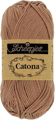 Scheepjes - Scheepjes Catona 503 Hazelnut Yarn - 1x50g (Pack of 6)