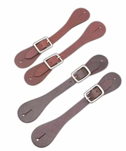 Amesbichler Reitsport Westernsporenriemen aus Leder in rotbraun