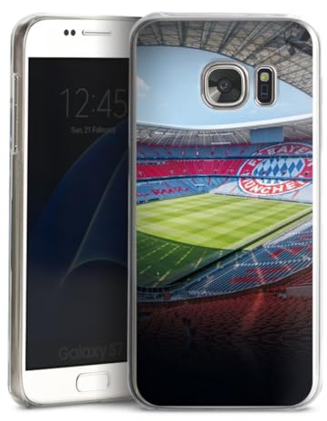 Hard Case kompatibel mit Samsung Galaxy S7 Schutzhülle transparent Smartphone Handy Hülle FC Bayern München FCB Stadion