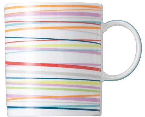 Thomas - Becher mit Henkel - Riesige Auswahl - Henkelbecher Mugge Humpen Haferl Tasse Kaffeetasse Frühstückstasse (Stripes/Streifen, 4)