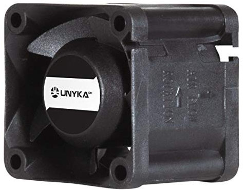 UNYKAch Ventilador Server 40 mm, Negro, 6000 RPM, 4 Pines, 5 Aspas