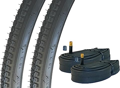 VDP Kenda K141 - Cubiertas para bicicleta (28, 28 x 1,50, 40-635), color blanco y negro, 2 x Kenda K141 + mangueras