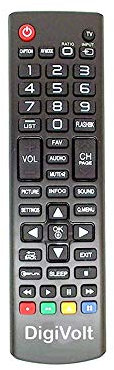 DiggitalWorld Mando Universal tamaño pequeño para Televisores LG, NO Necesita INSTALACIÓN códigos LG preinstalados Compatible con función Netflix Amazon