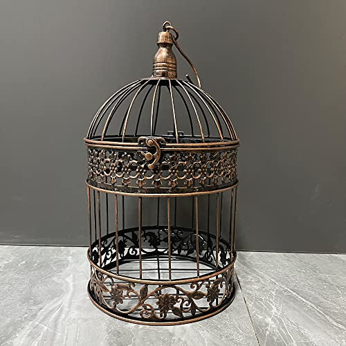 Runde Vogelkäfige im Vintage-Stil, dekorativer Eisen-Vogelkäfig, Hochzeitsdekoration, Blumenkäfig-Dekoration, Requisiten, hängende Blumenrahmen, Vogelkäfig-Dekoration, Tafelaufsätze, kleine Vögel,