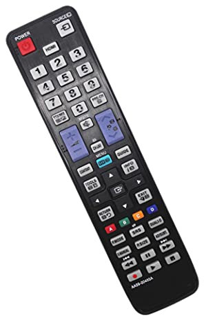 AULCMEET AA59-00465A AA59-00483A - Mando a Distancia de Repuesto Compatible con Samsung TV de 40 Pulgadas LE40B553 LE32B553 UE37D5000 UE40D5000 UE46D5000 UE32D4010NW LE46B5544654 UE46D. 5005